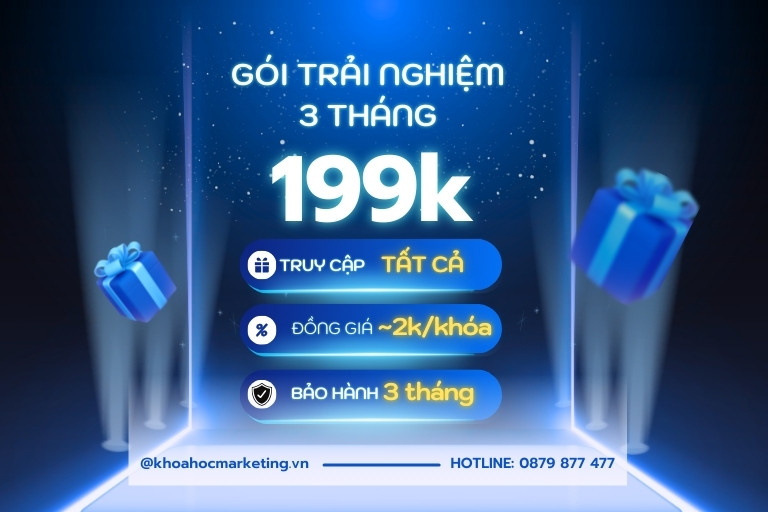 Gói TRẢI NGHIỆM Tất cả Khóa học - Thời hạn 3 tháng